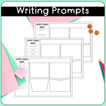 Easter Comic Book Story Creative Writing Paper Prompts Third Fourth Fifth Grade, image 3