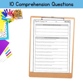 Figurative Language Short Stories Text 5th 6th Grade Test Prep Packet ELA Review, image 4