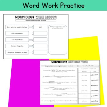Greek & Latin Morphology Root Word Morning Work Review Centers 5th 6th 7th Grade, image 3