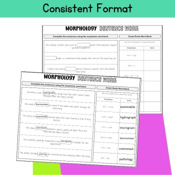 Greek & Latin Roots 5th 6th Grade Morphology Sentences Worksheets Middle School, image 3