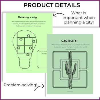 Exciting and Unique Biomimicry STEAM Project | Design Saguaro Cacti City, image 3