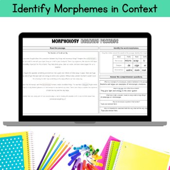Middle School Morphology Assessment 4th 5th 6th Grade Root Words Reading Passage, image 2