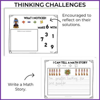Engaging Math Journal Prompts Bundle | Multiplication Fraction Challenges, image 4