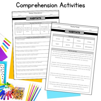 Fluency Passages Older Students Ecosystems Habitats Nocturnal Animals 5th 6th, image 3