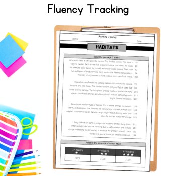 Fluency Passages Older Students Ecosystems Habitats Nocturnal Animals 5th 6th, image 4