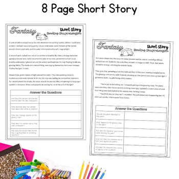 Fantasy Story Reading Fun Independent Activity Grade 4 Short Reading Passage 5th, image 2