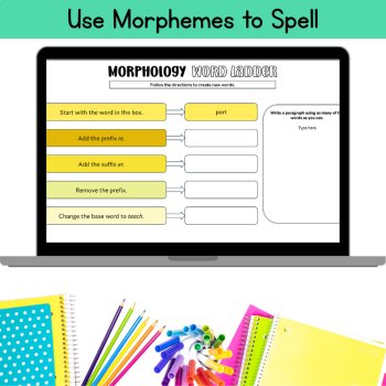 Word Ladders 5th 6th Grade Morphology Morpheme Language Arts Vocabulary Activity, image 2