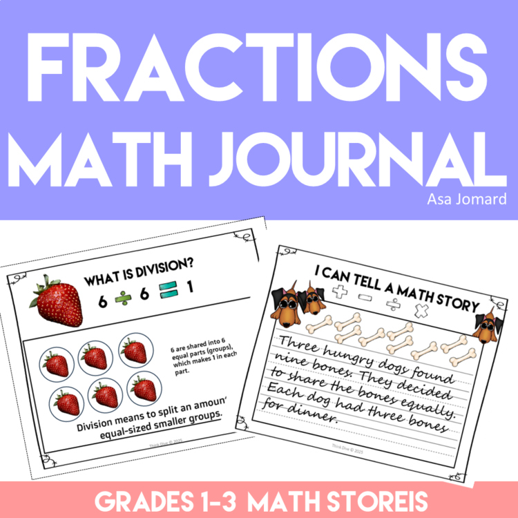 Improve Learning with Fractions Math Journal Prompts |  Write Fun Math Stories