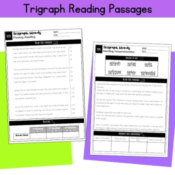 Digraph Trigraph Consonant Blends Review Worksheet Spelling Review 2nd 3rd Grade, image 3