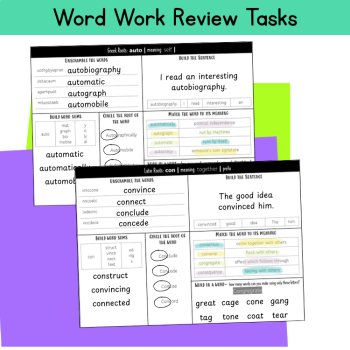 Greek & Latin Root Word Study Worksheets & Reading Assessment 4th 5th 6th Grade, image 3