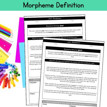 Latin Roots Morphology Reading Passages Morpheme Etymology Lesson 5th 6th Grade, image 3