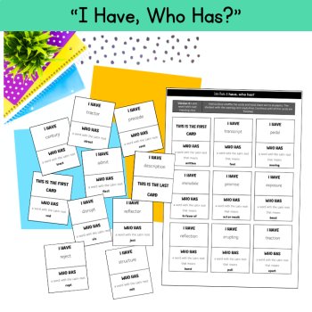 Morphology Games ELA Centers 5th 6th Grade Greek Latin Roots Activities Puzzles, image 2