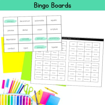 Morphology Games ELA Centers 5th 6th Grade Greek Latin Roots Activities Puzzles, image 4