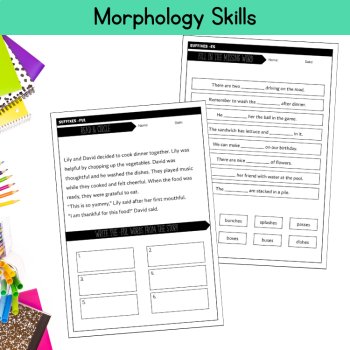 Adding Suffixes Worksheets 2nd 3rd Grade ELA Morphology Practice Packet Review, image 2