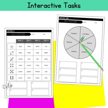 Adding Suffixes Worksheets 2nd 3rd Grade ELA Morphology Practice Packet Review, image 3