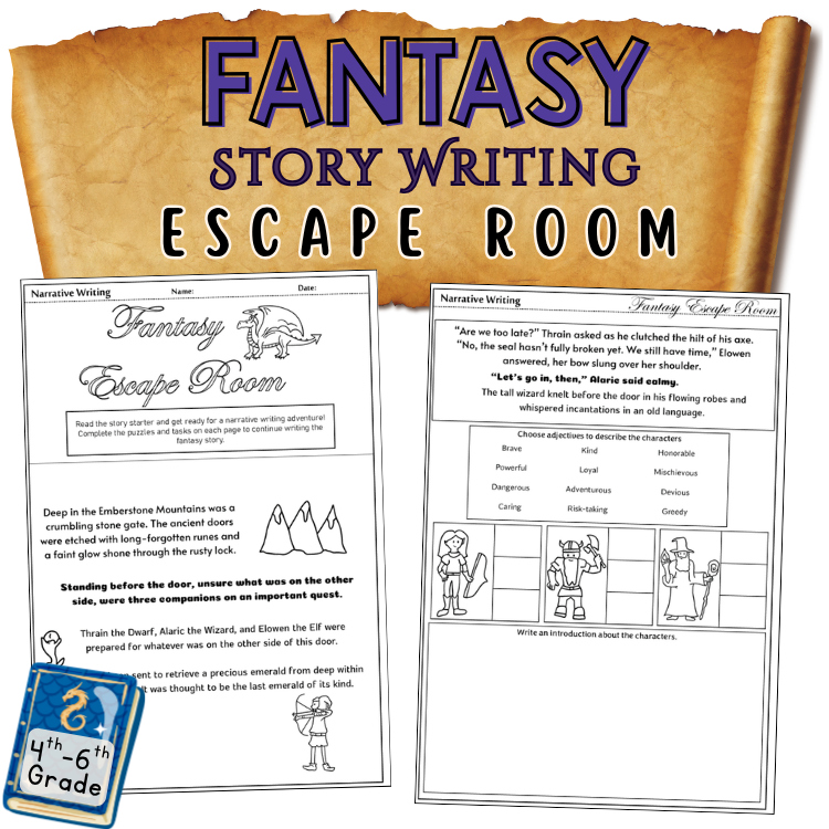 Fantasy Work on Writing 4th 5th Grade Imaginative Prompt Fun Finish the Story