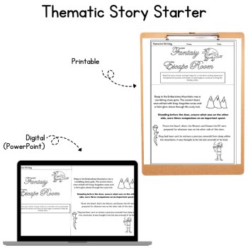 Fantasy Work on Writing 4th 5th Grade Imaginative Prompt Fun Finish the Story, image 2