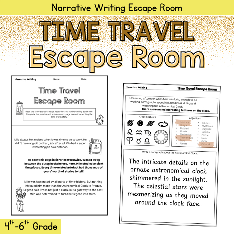 Narrative Story Writing Reluctant Writers Packet Engaging Centers 5th 6th Grade