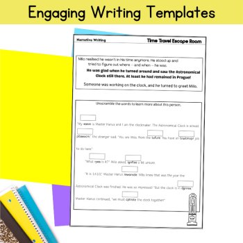 Narrative Story Writing Reluctant Writers Packet Engaging Centers 5th 6th Grade, image 4