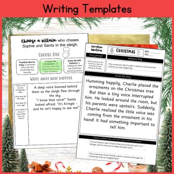Christmas Writing Activity 4th 5th 6th Grade Fun Writing Pages Prompts Template, image 3