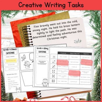 Christmas Writing Activity 4th 5th 6th Grade Fun Writing Pages Prompts Template, image 4