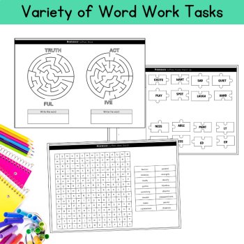 Prefixes Suffixes Morphology Games Puzzles Science of Reading Centers 3rd Grade, image 3
