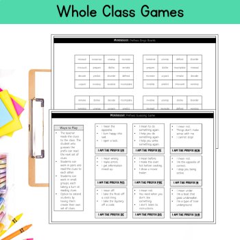 Prefixes Suffixes Morphology Games Puzzles Science of Reading Centers 3rd Grade, image 4