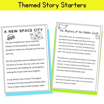 Finish the Story Independent Narrative Writing Packet Imaginative Fictional 5th, image 2