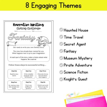 Finish the Story Independent Narrative Writing Packet Imaginative Fictional 5th, image 3
