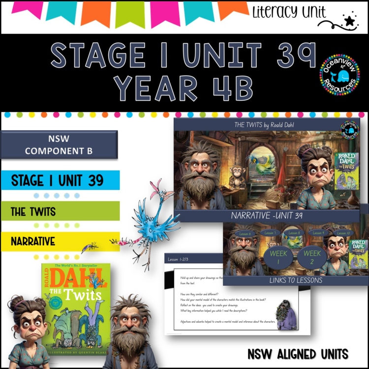 NSW DET Stage 1 English Unit 39  THE TWITS Component B TERM 4B