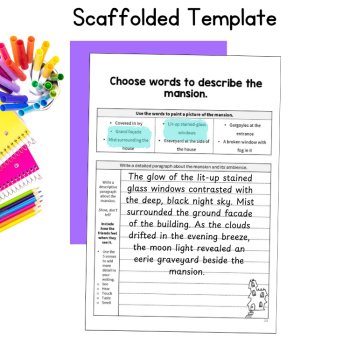 Scary Story Template Haunted House Halloween Creative Writing Prompts 5th Grade, image 3