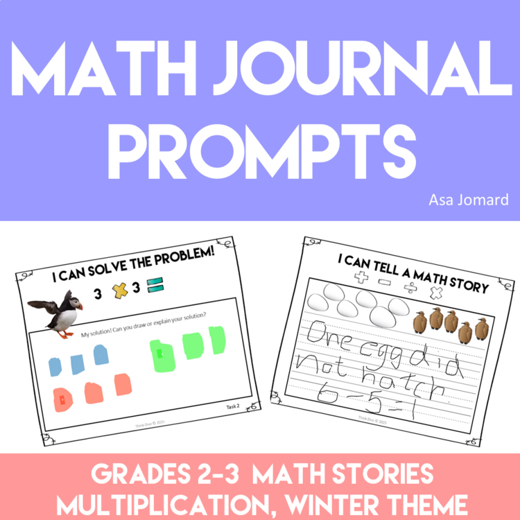 Engaging Multiplication Math Journal Prompts | Write Math Stories Winter