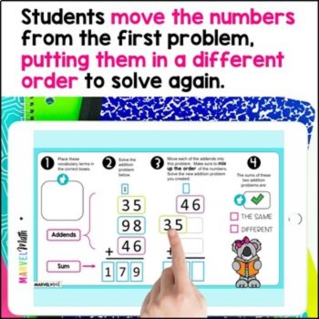 Commutative Property of Addition - Addition with Regrouping - Google Slides, image 3