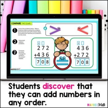 Commutative Property of Addition - Addition with Regrouping - Google Slides, image 4