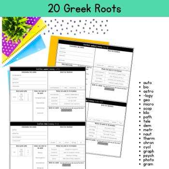 5th Grade Morphology Task Cards Greek Roots Word Work Assessment Practice ELA, image 2