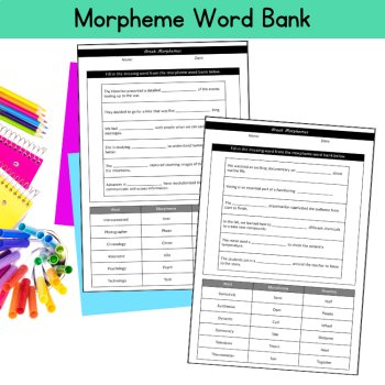 Fill in the Blank Morphology Warm Up Review Sentences Greek Roots 5th 6th Grade, image 3
