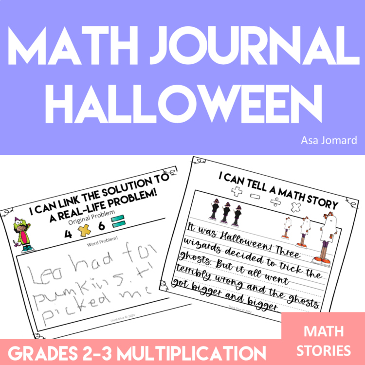 Inspiring Halloween Math Journal | Multiplication Skip Counting Writing Prompts