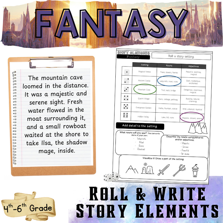 Fantasy Fun Engaging Writing Activity 4th 5th Grade Fast Finisher Low Prep ELA