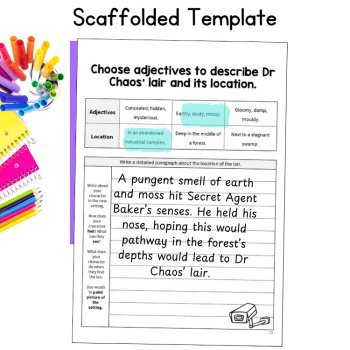 Fun Finish the Story Creative Writing ELA 5th 6th 7th Grade Independent Packet, image 3