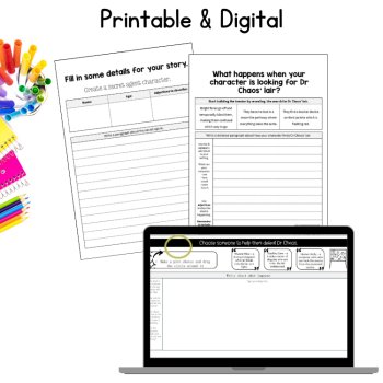 Fun Finish the Story Creative Writing ELA 5th 6th 7th Grade Independent Packet, image 4