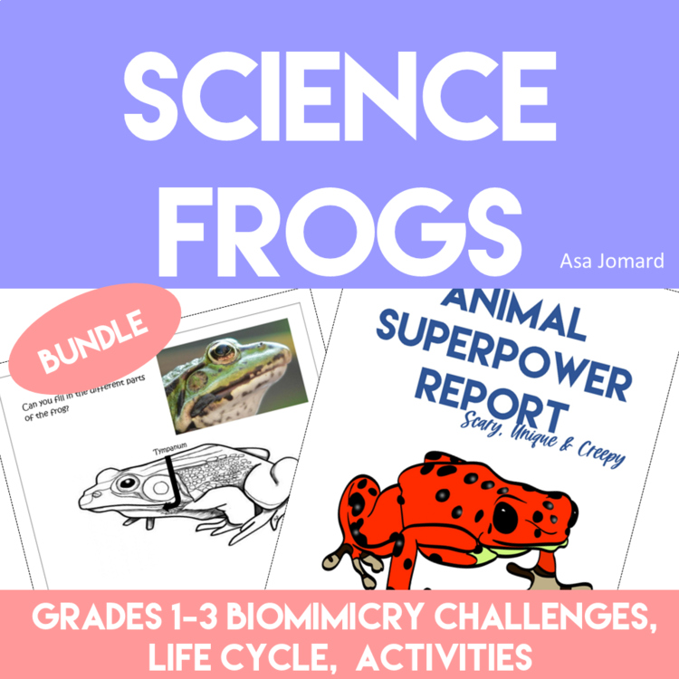 Engaging Frog Activities Bundle | Explore Adaptations, Life Cycle & Biomimicry
