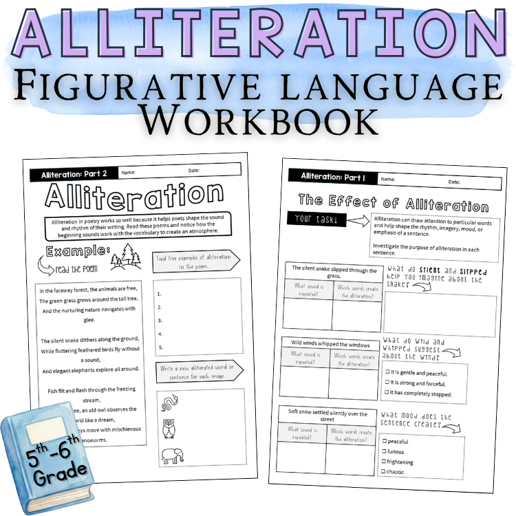 Alliteration Analysis 5th 6th 7th Grade Figurative Language Unit  Reading Poetry