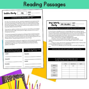 4th 5th Grade Prefixes Suffixes Base Word Morphology Worksheets Etymology Study, image 2