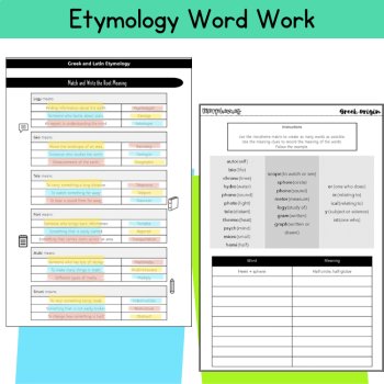 4th 5th Grade Prefixes Suffixes Base Word Morphology Worksheets Etymology Study, image 3