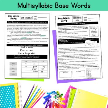 Multisyllabic Base Word Prefix Suffix Reading Passage 4th 5th Grade Morphology, image 2
