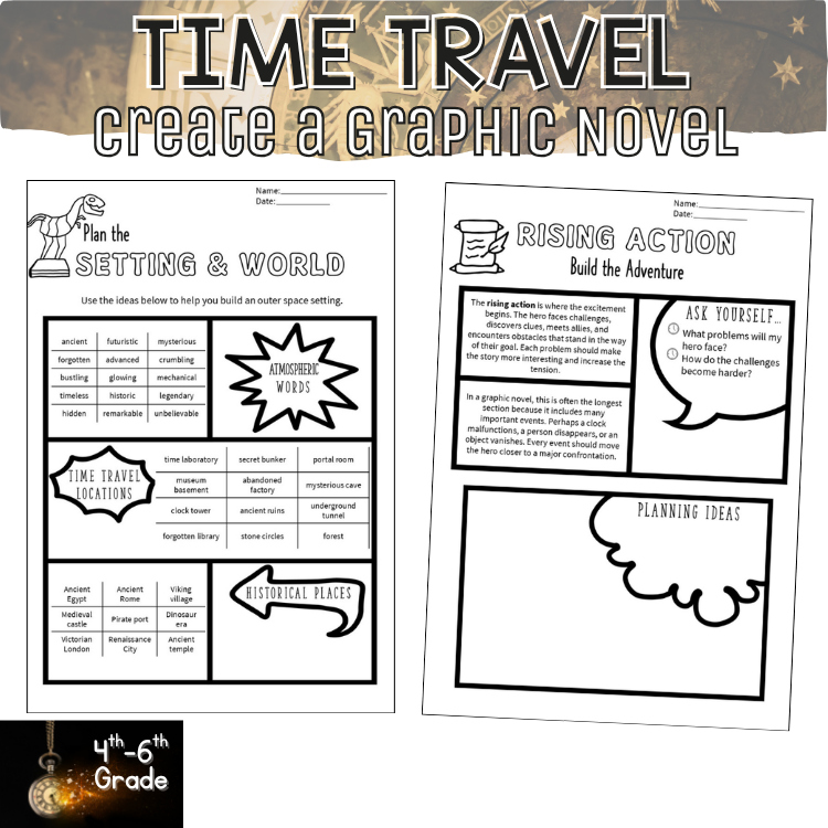 Graphic Novel Comic Book Unit Writing Project 5th 6th Grade Reluctant Writers