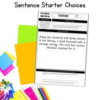 Early Fast Finisher Writing Centers Story Continuation Prompts 5th 6th Grade, image 3