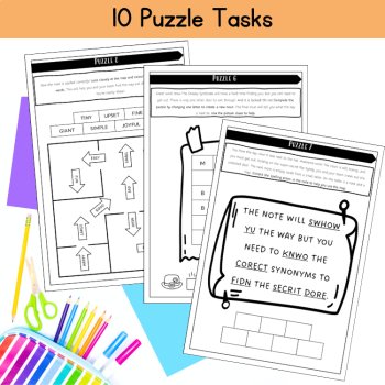 3rd 4th Grade Grammar Punctuation ELA Skills Review Escape Room Literacy Centers, image 3