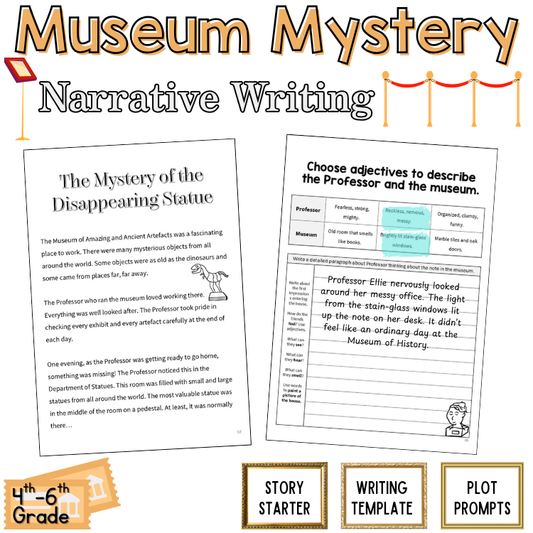 Imaginative Fun Story Fictional Narrative Writing Paper Plot Prompts Organizer