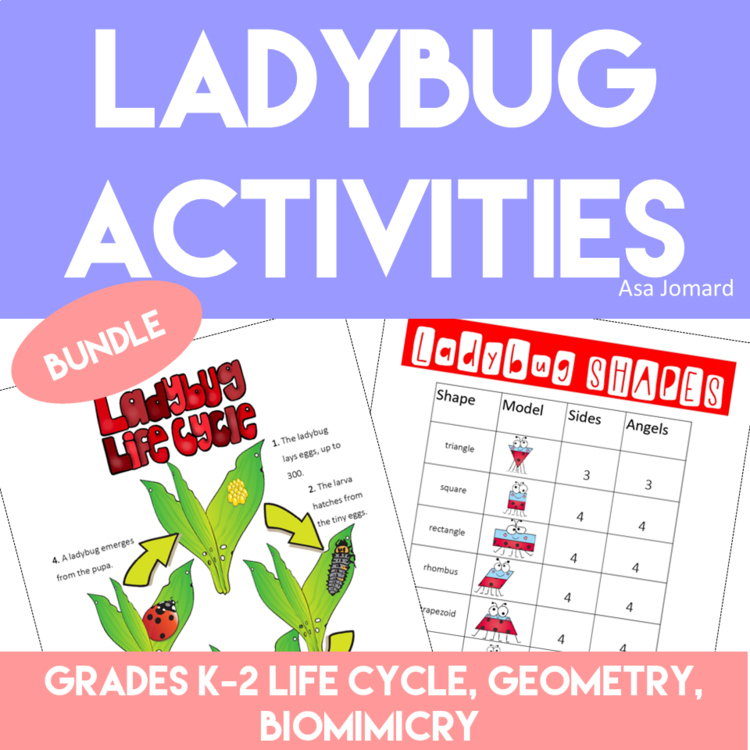 Inspiring Ladybug Bundle | Biomimicry Design Adventure | Math Activities